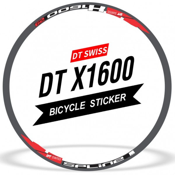 Mountain Bicycle Wheels MTB Rim Decal Stickers for DT SWISS 1600 Spline Bicycle Wheel Sticker